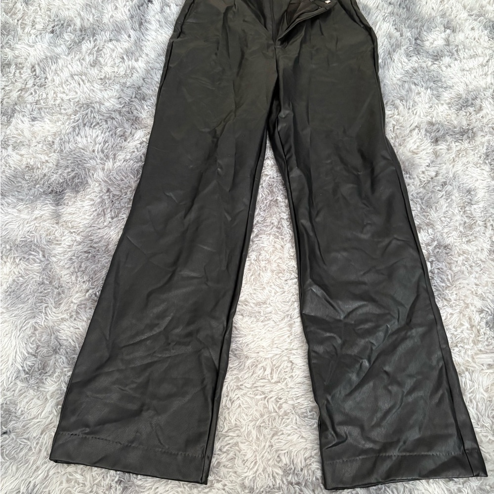 Black leather pants